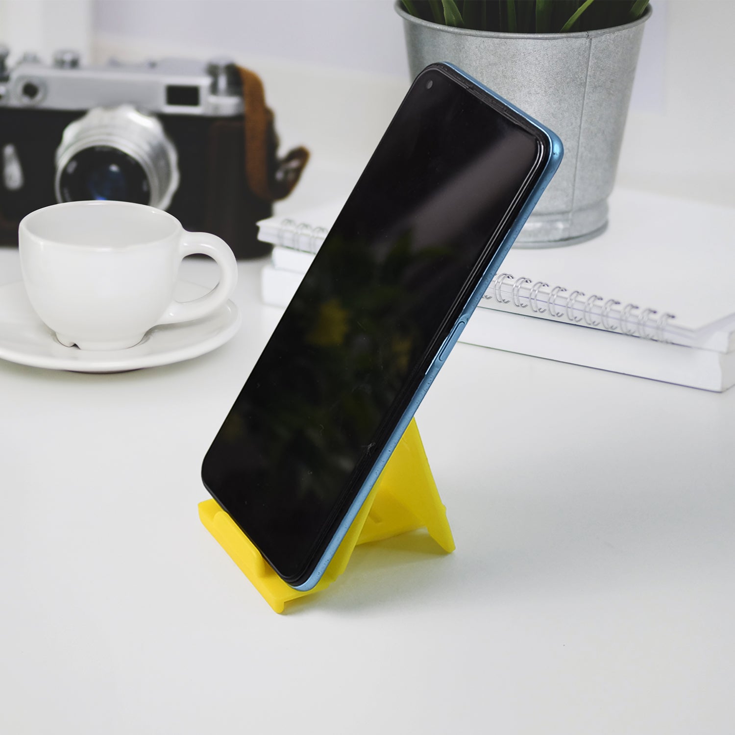 Adjustable Foldable Plastic Mobile Phone Stand (1 Pc  Mix Color) Wukusy
