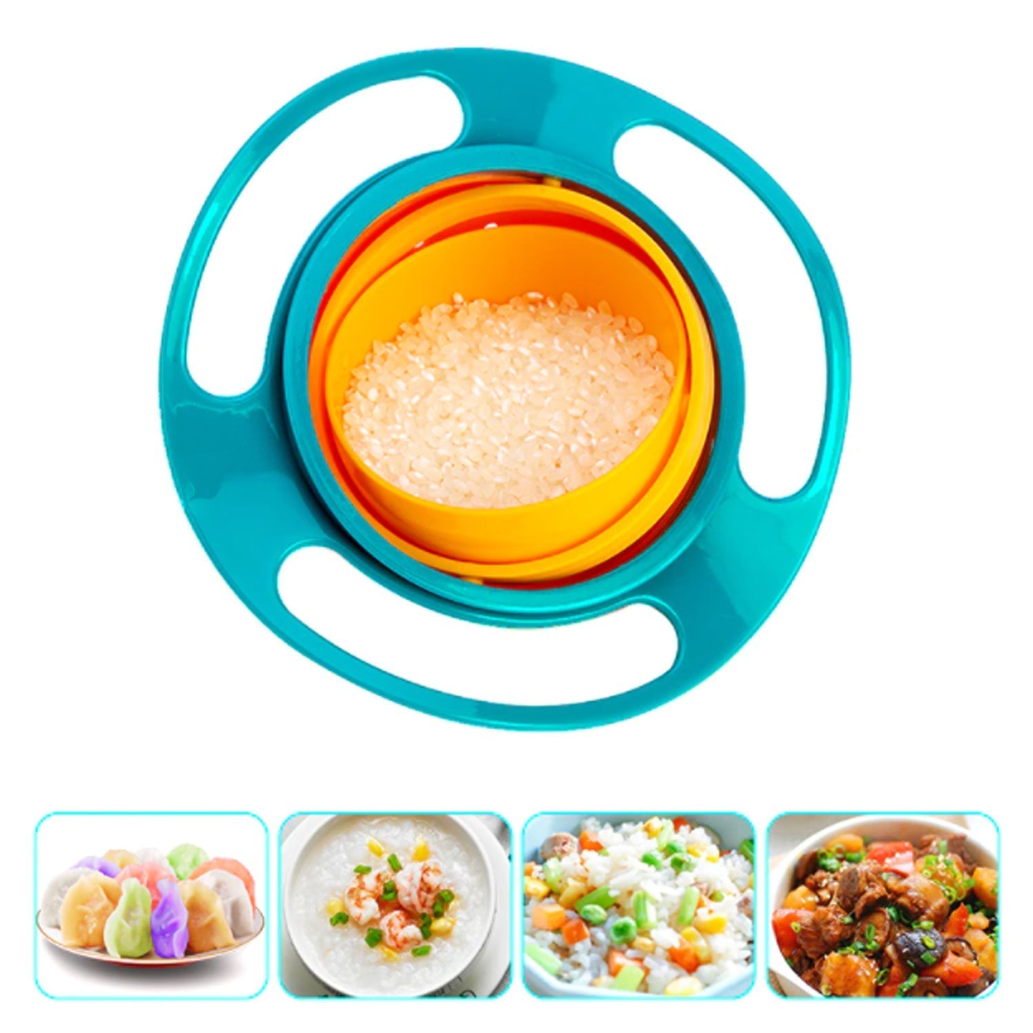 0617b Rotating Baby Bowl Used For Serving Food To Kids And Toddlers Etc. Wukusy