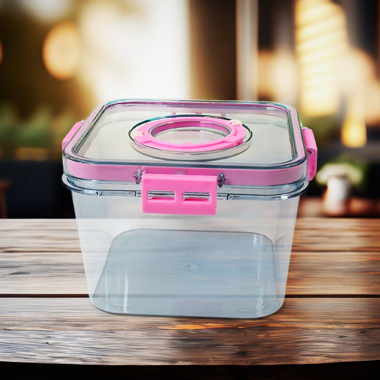 8262 High Quality Plastic Food Storage Container Clear Washable Refrigerator Food Box Food Container Fruit Box Container With Lid (1400 Ml) Wukusy