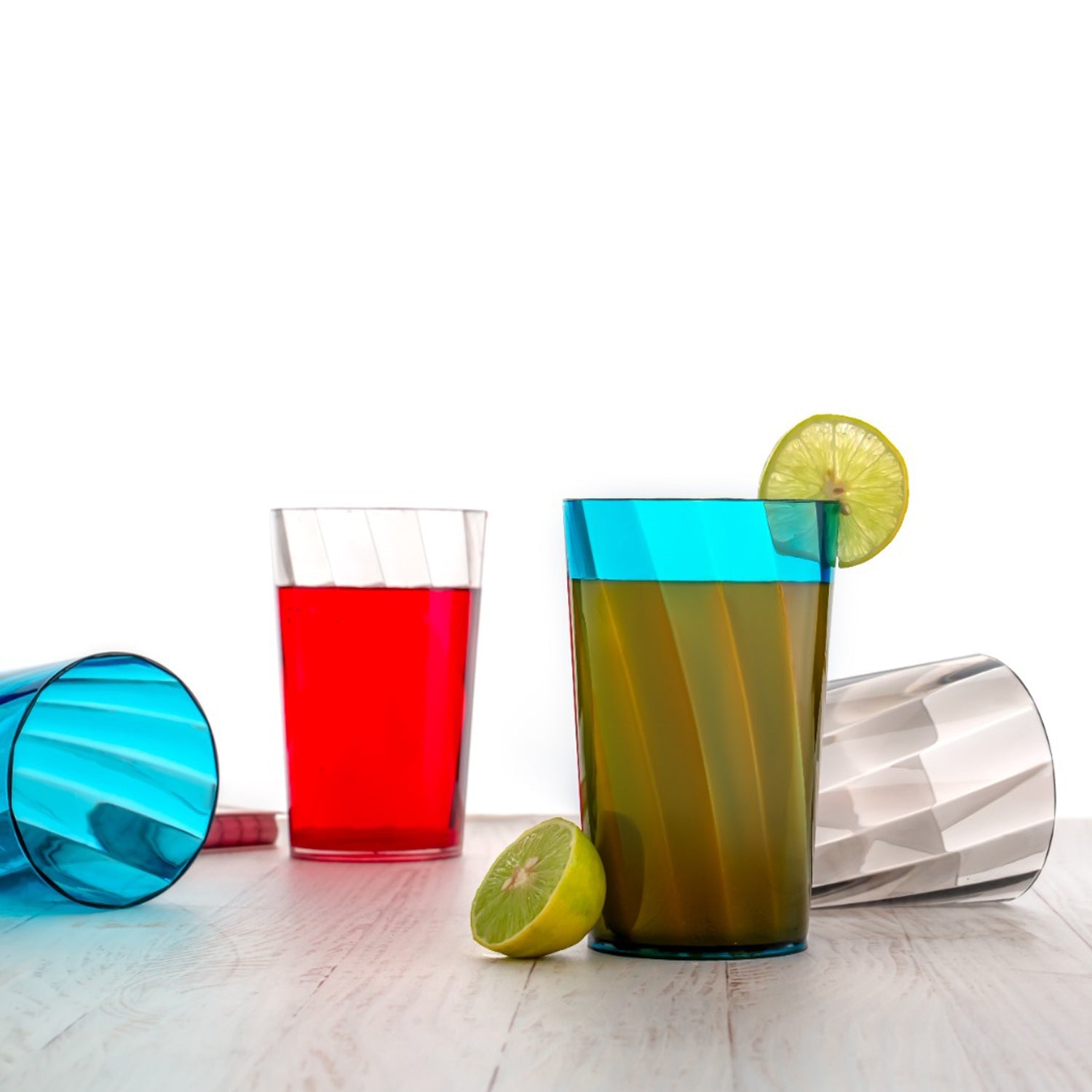 2353 Premium Juice And Water Glasses Set Of 6 Transparent 300ml Drinking Water Glasses Stylish  Crystal Square Highball Glasses For Water Juice  Cocktails Glass Set Of 6 For Water Wukusy