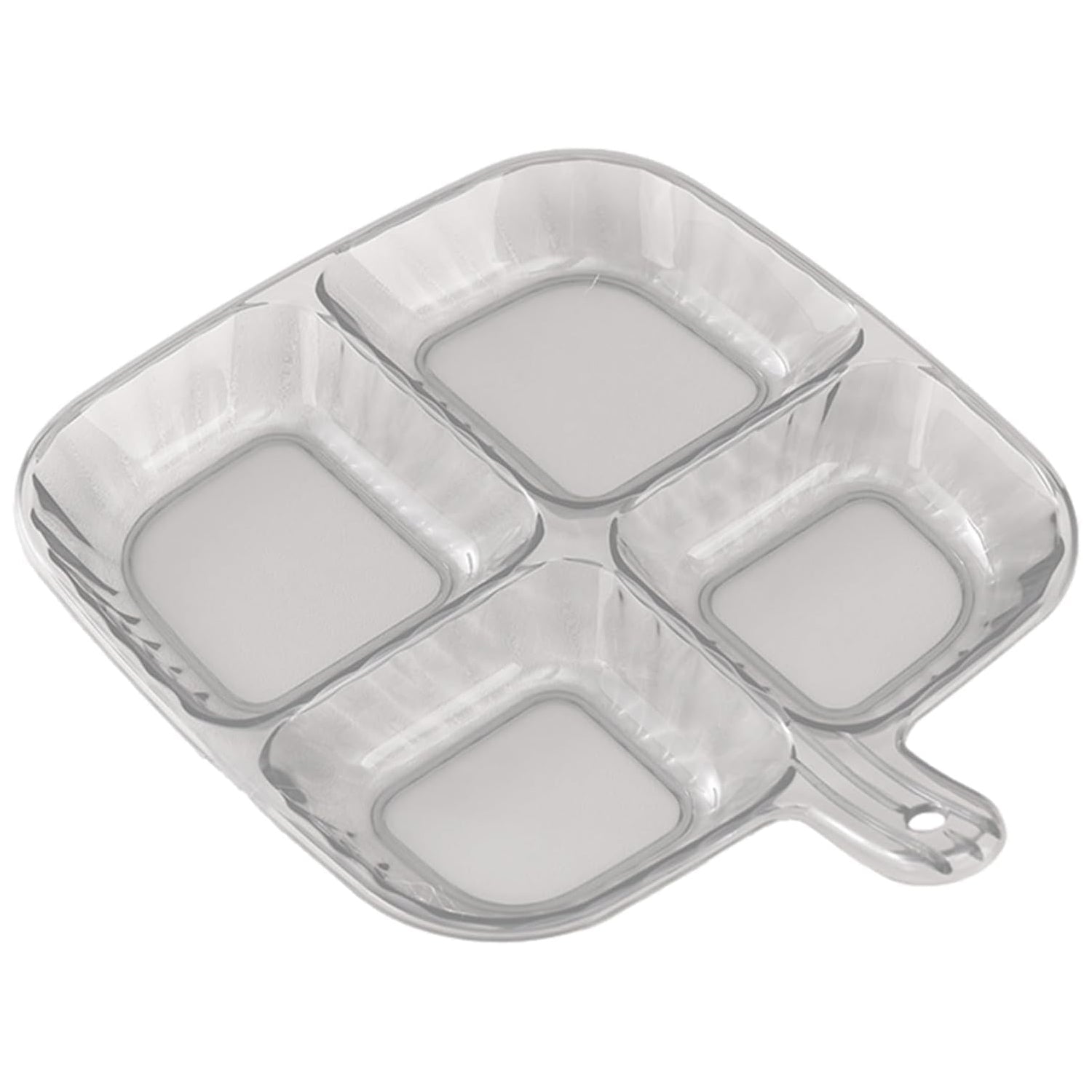 Plastic Kitchen Trays For Serving (4 Compartment  1 Pc) Wukusy