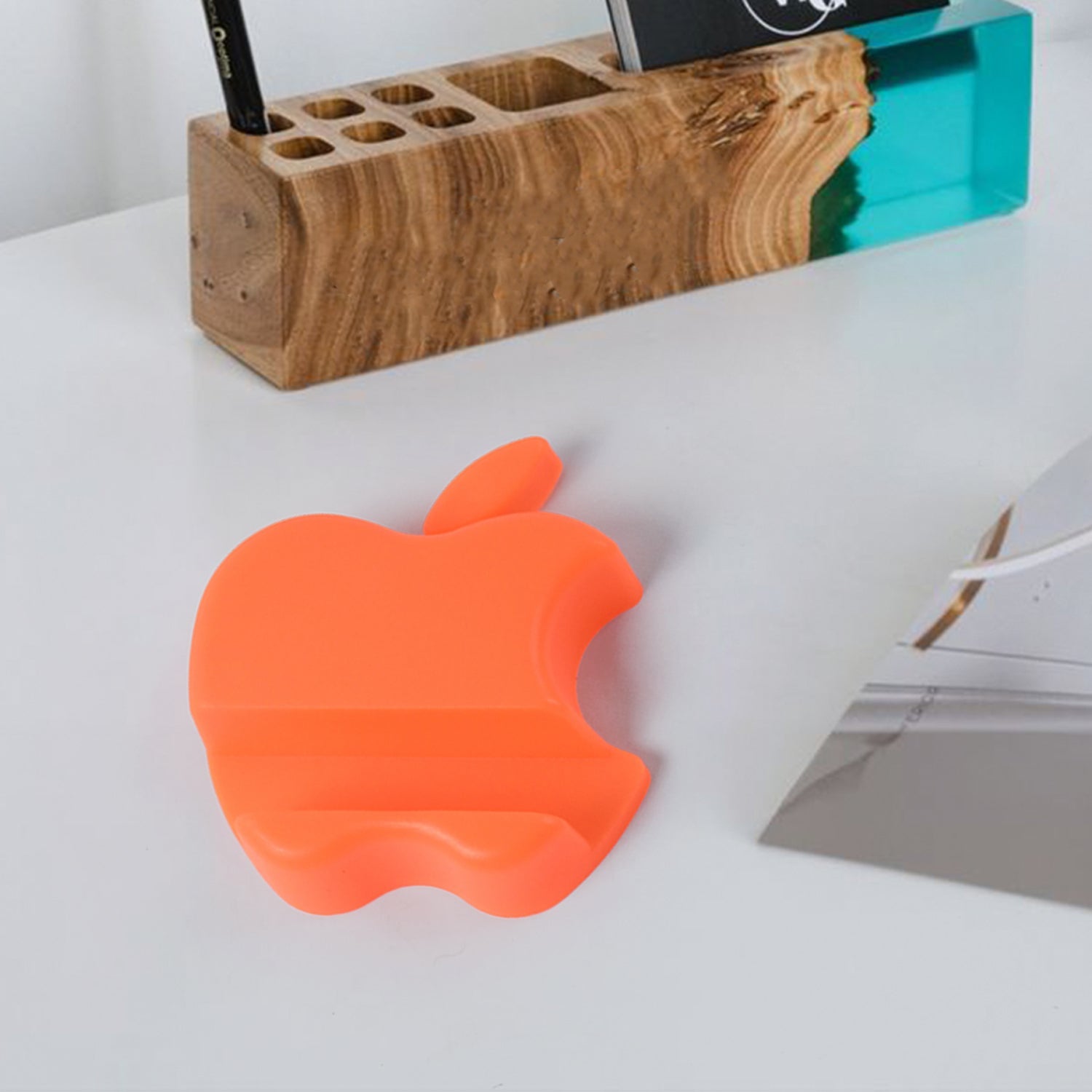 Apple-shaped Plastic Mobile Phone Holder (1 Pc  Mix Color) Wukusy