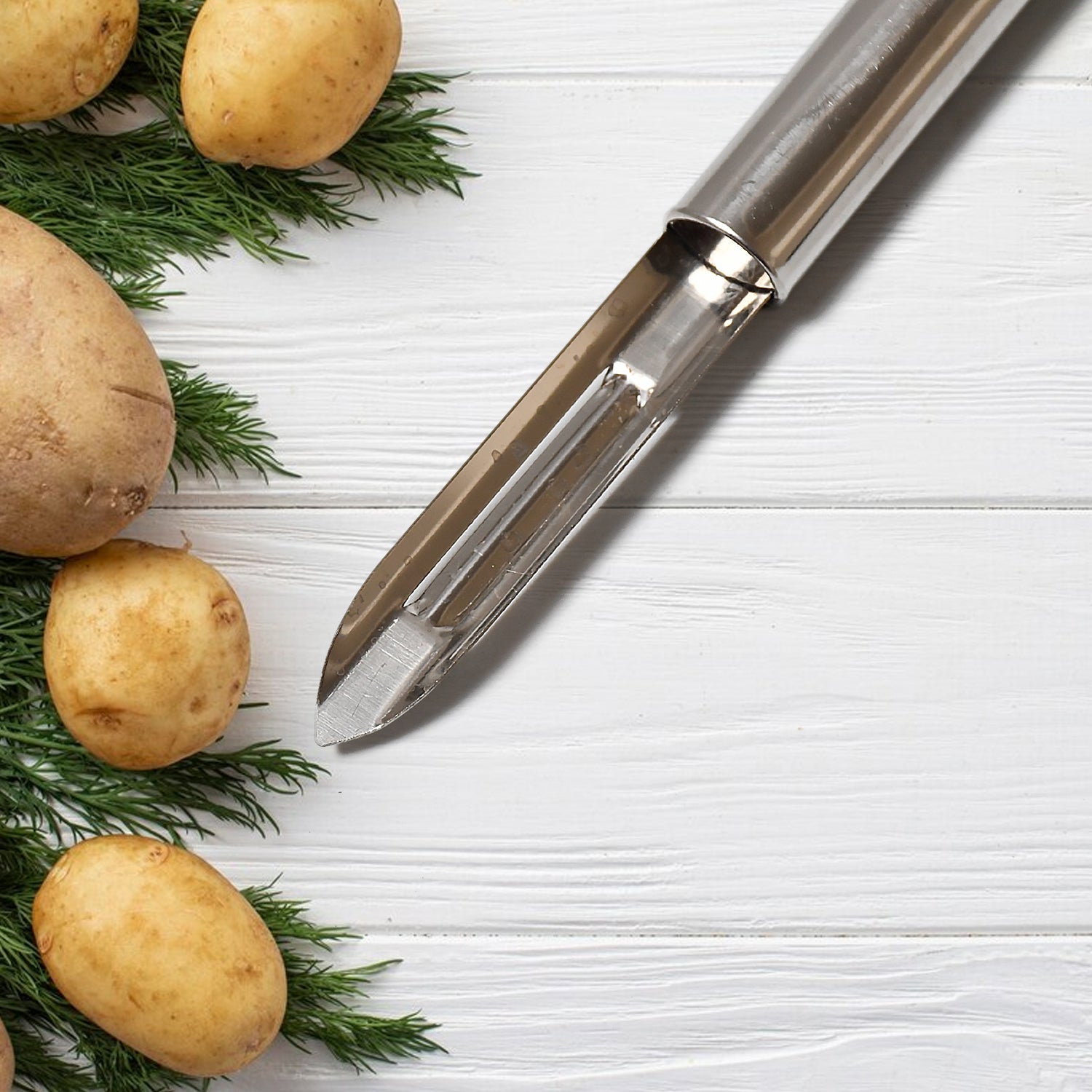 5639 Multi-purpose Stainless Steel Peeler With Handle For Vegetables Potato Peeler Carrot Grated Suitable For Peeling And Shredding Fruit And Vegetables Kitchen Accessories Piller (12 Pcs Set) Wukusy