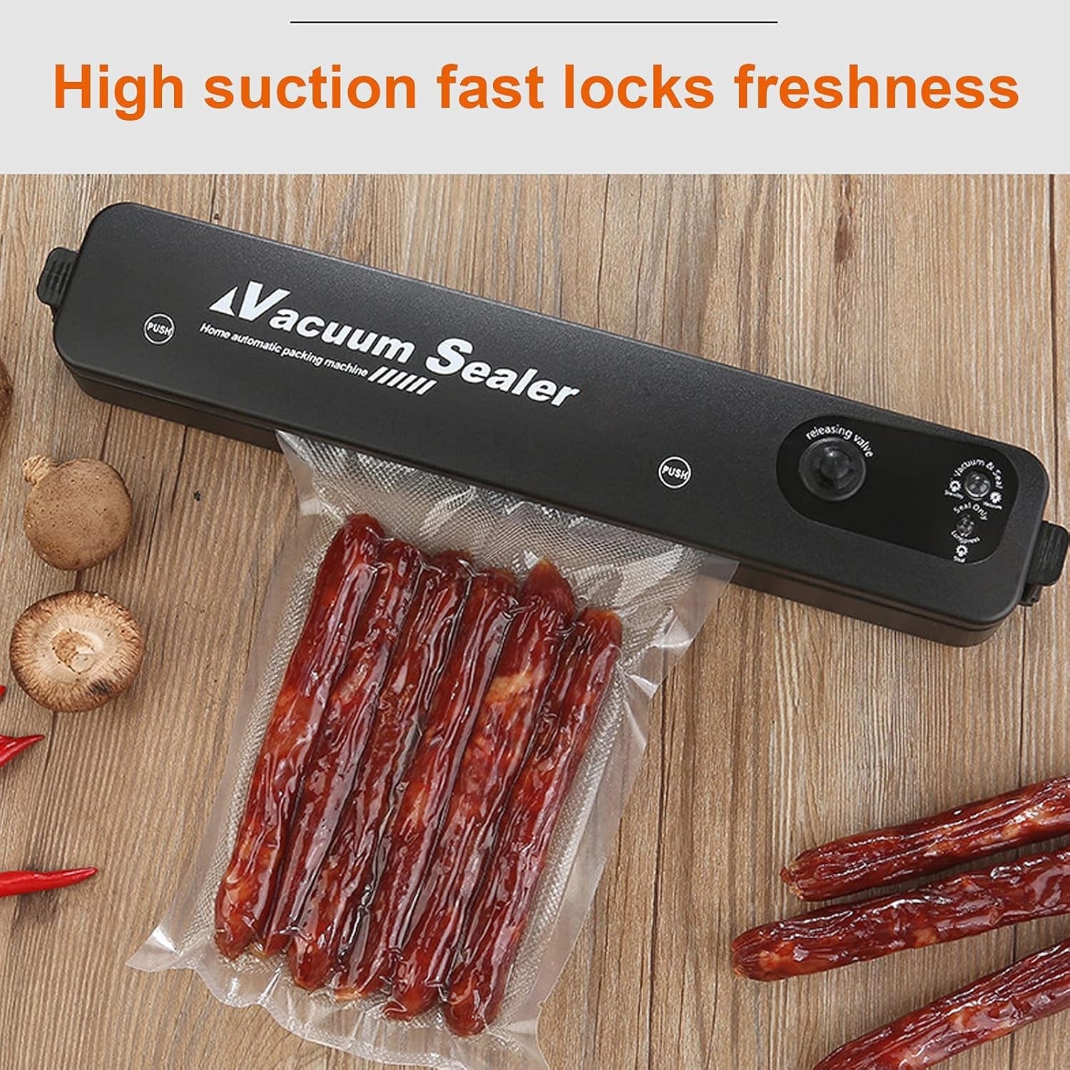 Vacuum Sealer Machine With 10 Pcs Bag (1 Set) Wukusy