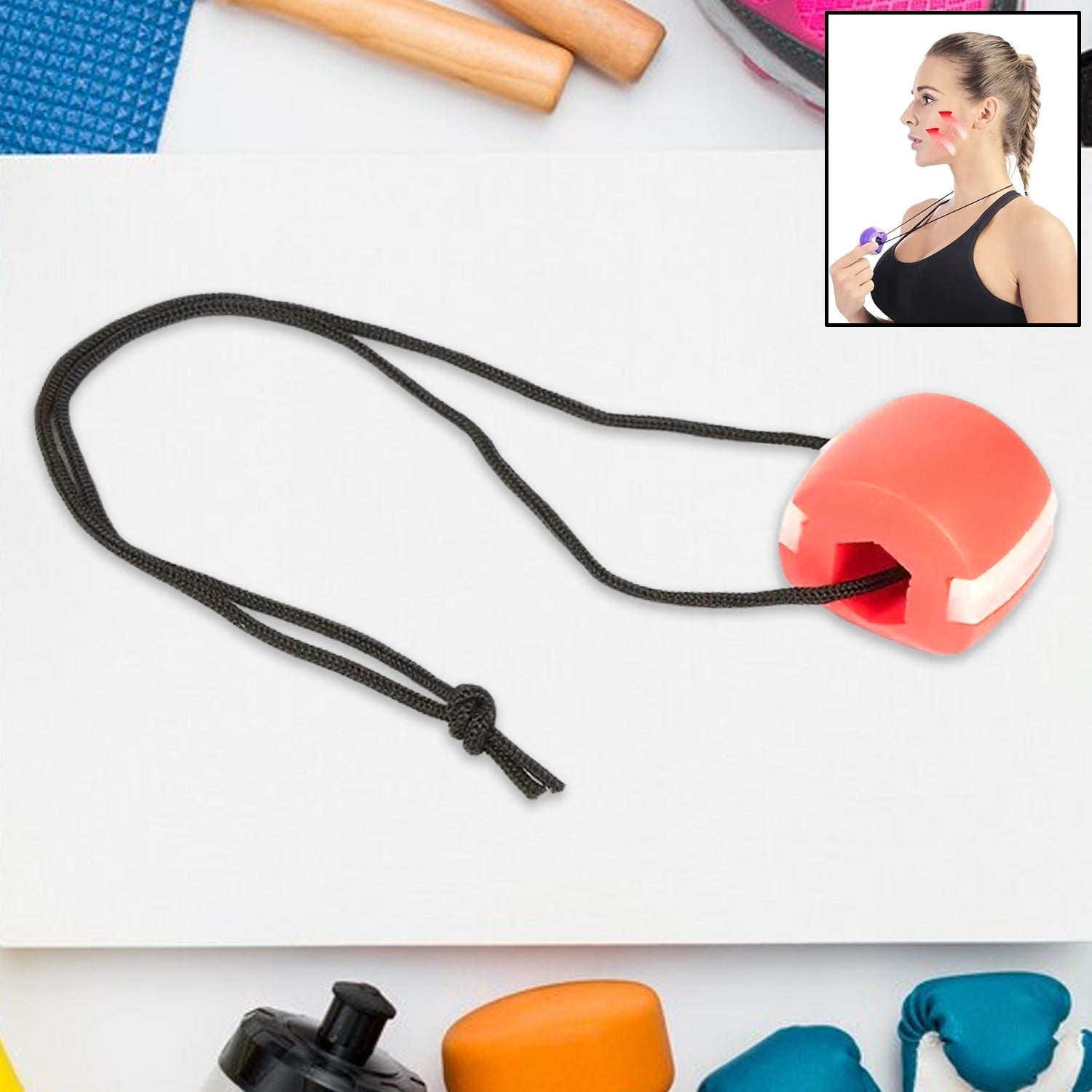 Pink Jawline Exerciser Tool For Men  Women Wukusy