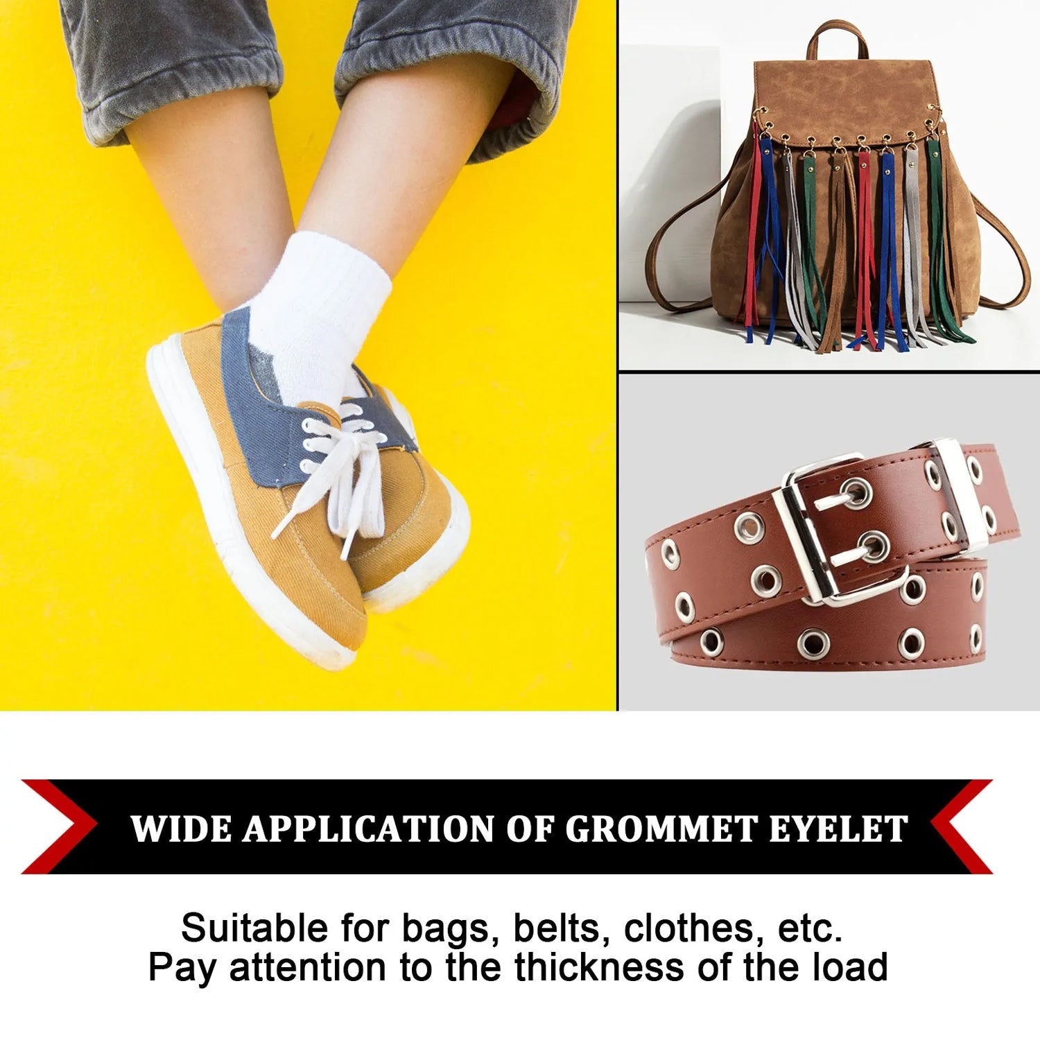 1593 Grommet Setting Tool With 25 Pcs Gold Eyelets Grommets Steel Hole Punch Setter Kit For Leather Canvas All Fabrics Men And Women Clothes Shoes Belts Bags Crafts Wukusy