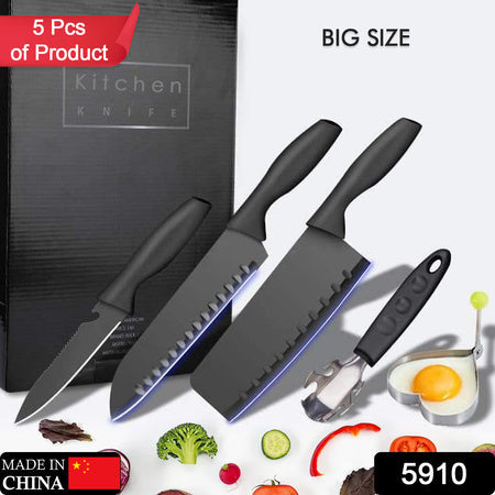 5910 5-piece Forged Kitchen Chef Cutlery Stainless Steel Knife Set Chopping Knife Chef Knife Utility Knife Butcher Knife (5pc) Wukusy