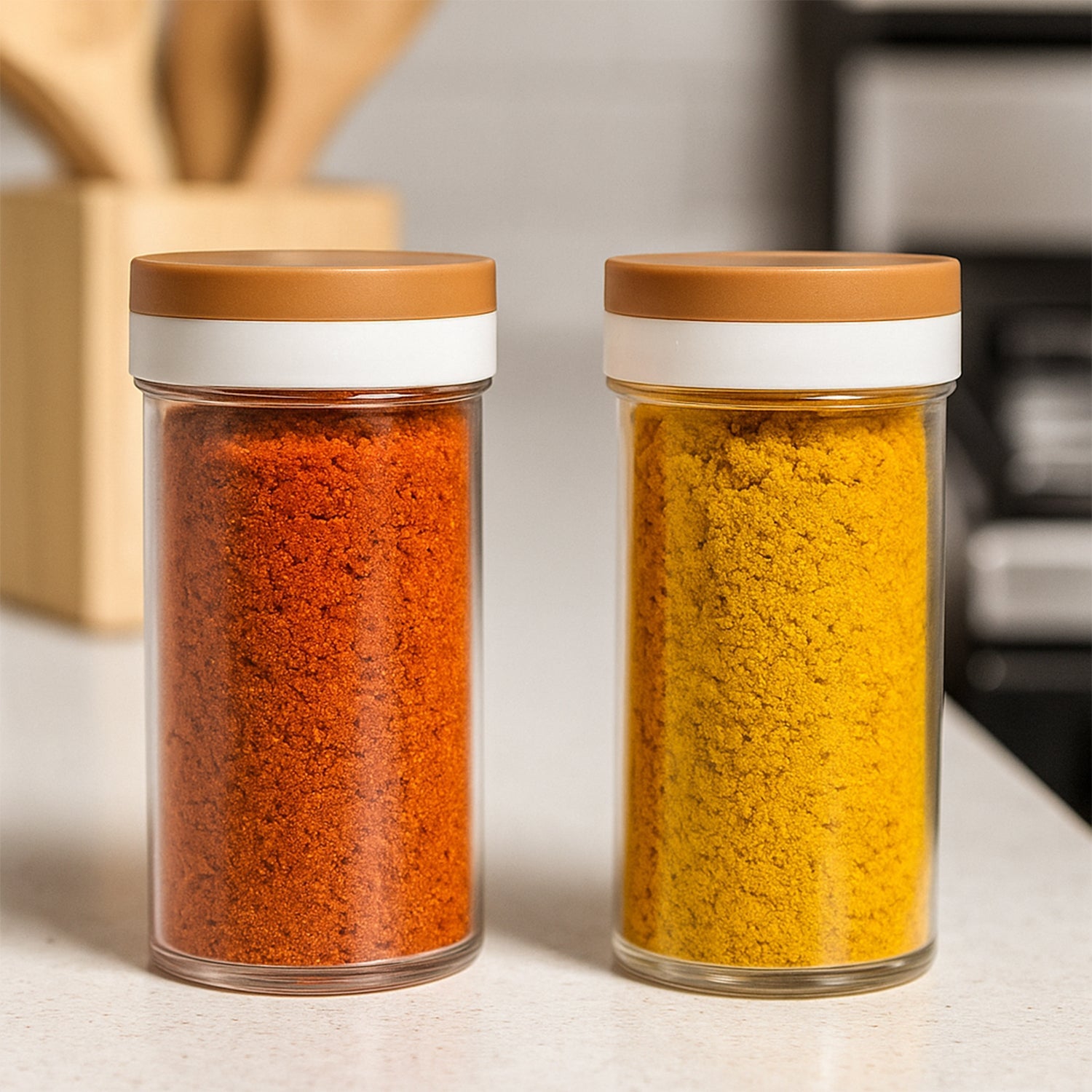 Ganesh Airtight Transparent Kitchen Storage Container Jar Set (2 Pc) Wukusy