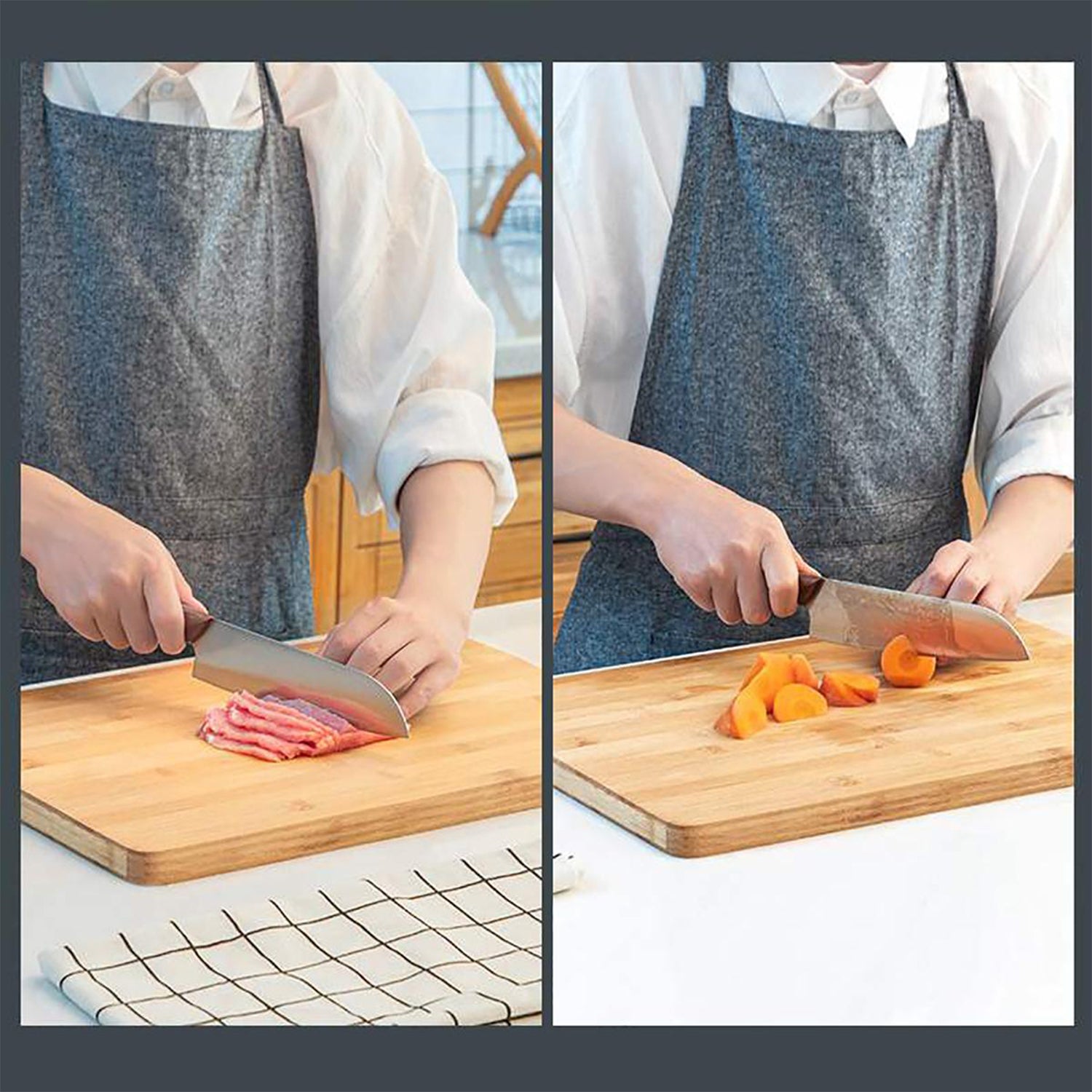 2920 Wooden Chopping  Cutting Board With Anti Skid Mat Wukusy