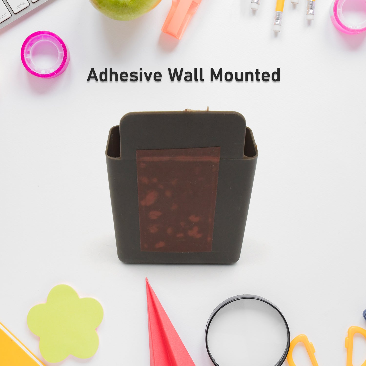 8485  Multipurpose Plastic Wall Mounted Remote  Mobile Holder Stand  (Pack Of 4) Wukusy