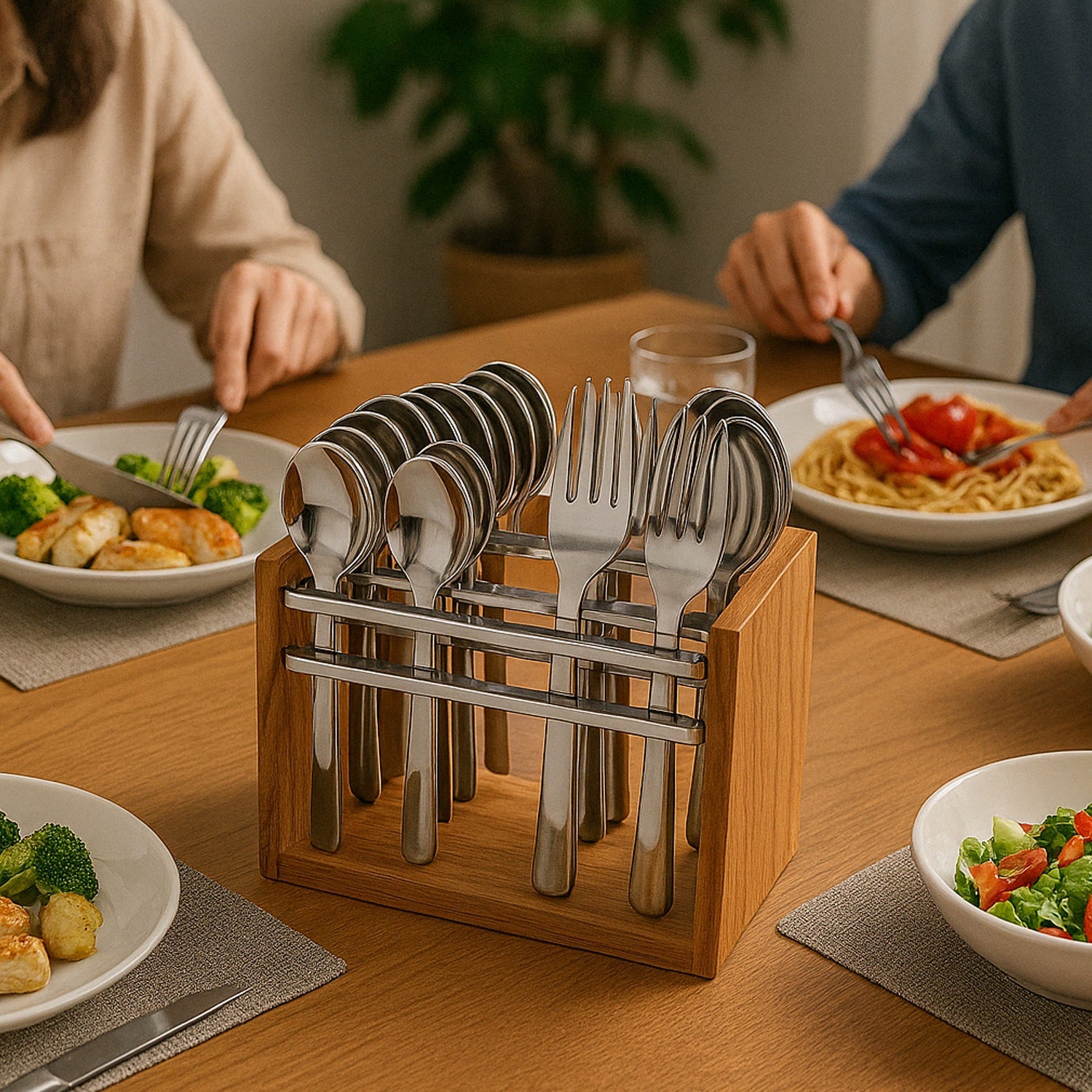 Apex Premium Stainless Steel Cutlery Set (24 Pc) Wukusy