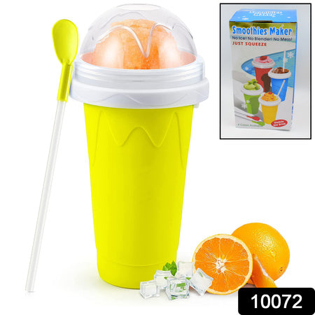 Smoothies Maker Cup Magic Quick Frozen Smoothies Cup Cooling Cup Double Layer Squeeze Cup Slushy Maker (1 Pc) Wukusy