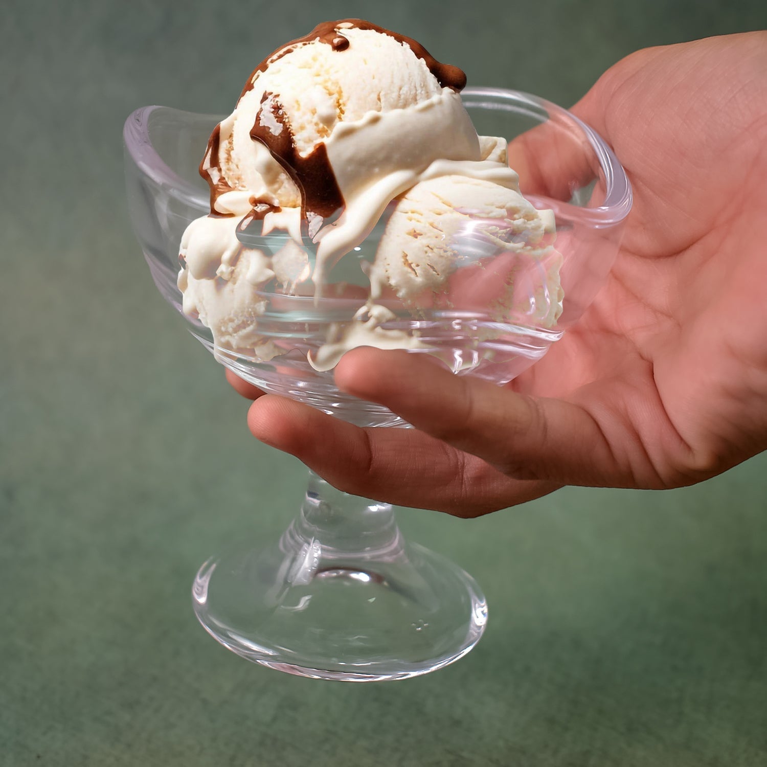 Glass Footed Dessert Bowl Ice Cream Cup (2 Pcs Set) Wukusy