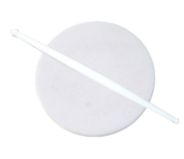 2136 White Plastic Rolling Belan For Chapati Making Wukusy