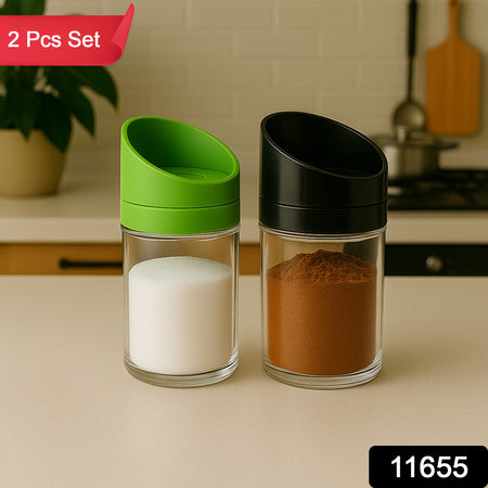 Apex Slant-lid Kitchen Storage Jar Set (2 Pc) Wukusy