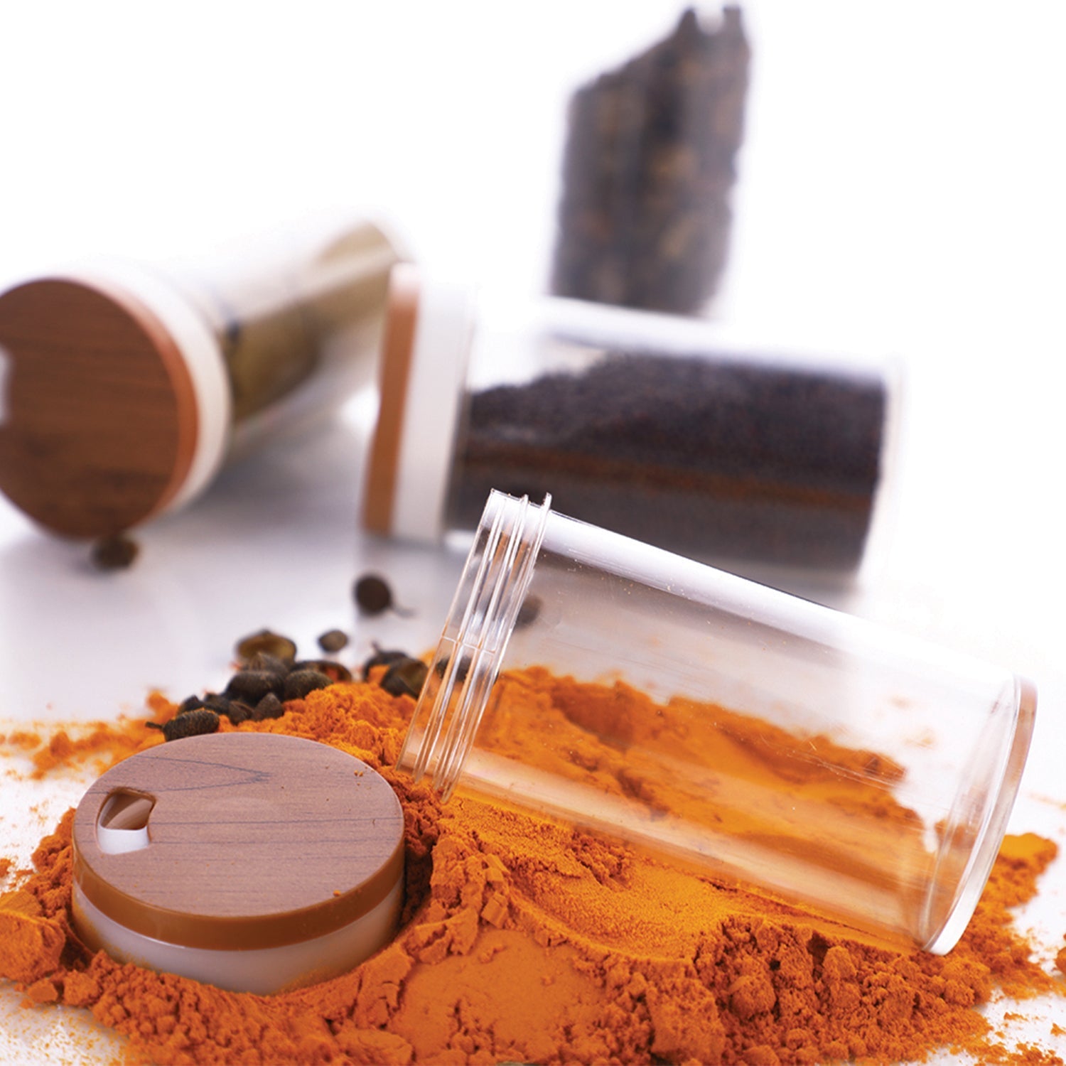 8117 Ganesh Storewell Plastic Spice Rack - Set Of 8 Wukusy