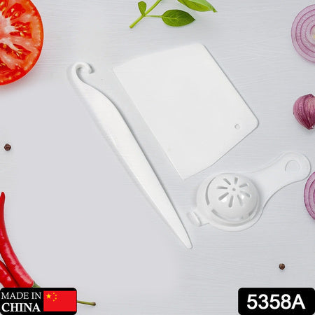 5358a  Cake Making And Decorating Tools Combo Suitable For Kitchen Home And Bakery ( 3pc Set ) Wukusy