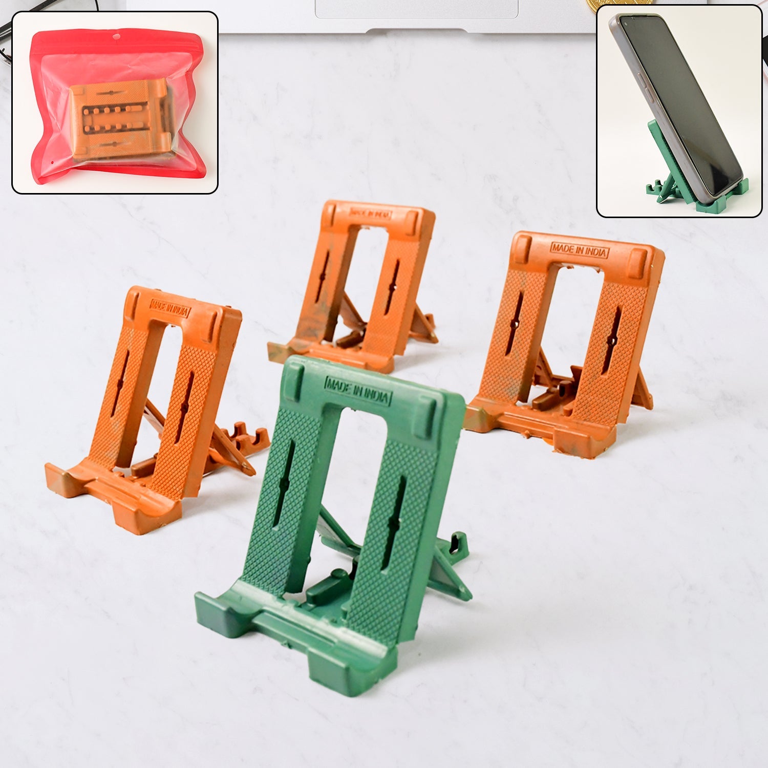 Adjustable 4 Steps Foldable Mobile Stand Holder (4 Pc) Wukusy