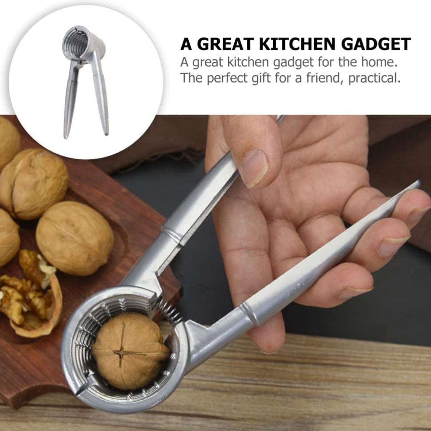 1782 Walnut Cracker Luxury Die Cast Stainless Alloy Nut Cutter Walnut Clamp Plier Portable Smart Walnut Akhrot Pincers Bottle Opener For Pecans Almonds Brazil Nuts Wukusy