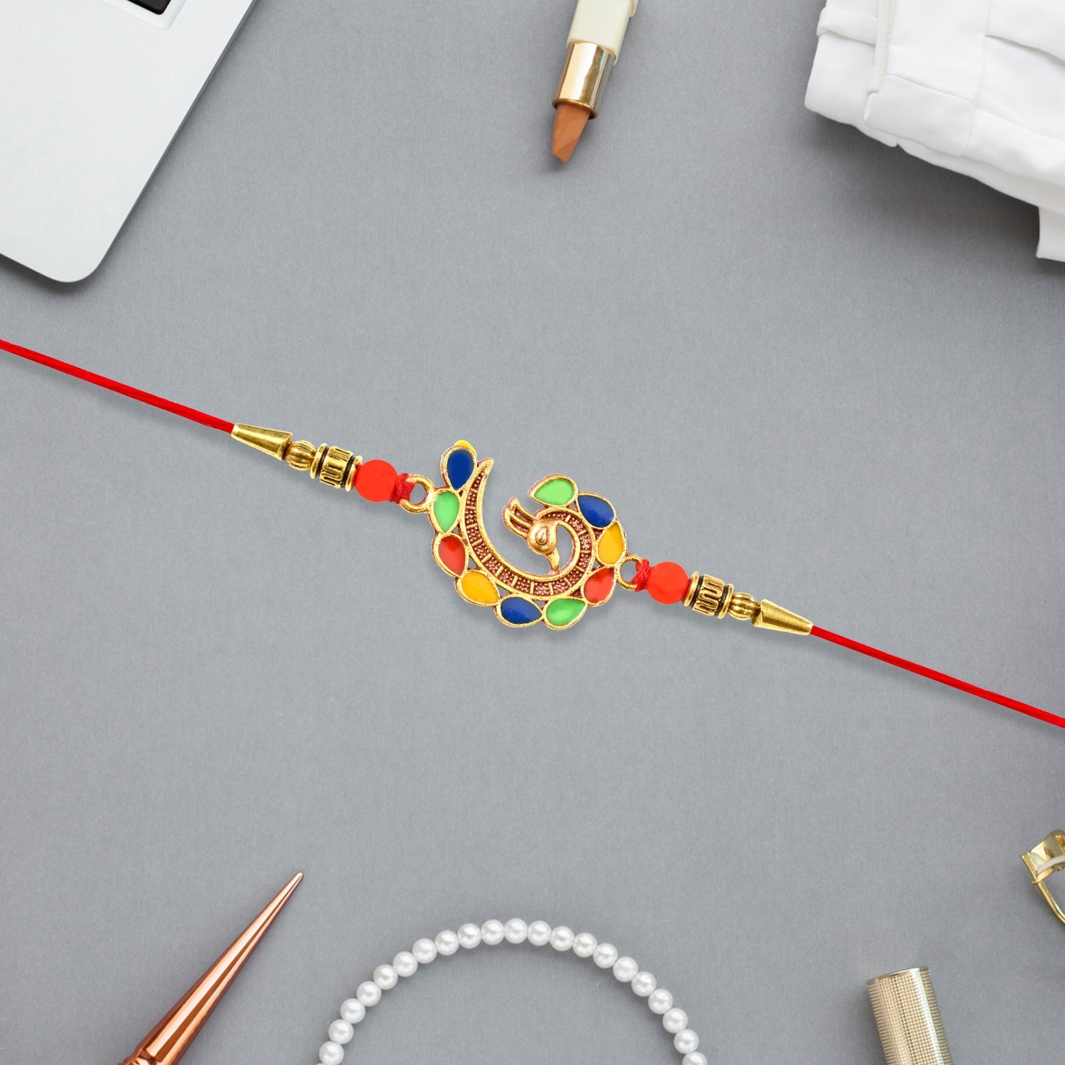 Modern Peacock Style Rakhi Wukusy