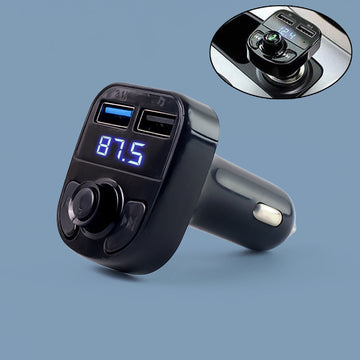 8533 Car-x8 Bluetooth Fm Transmitter Kit For Hands-free Call Receiver  Music Player  Call Receiver  Fast Mobile Charger Ports For All Smartphoneswith 3.1a Quick Charge Dual Usb Car Charger Wukusy