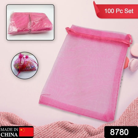 8780 Organza Gift Bags Small Mesh Bags Drawstring Gift Bags Christmas Drawstring Organza Gift Bags Wedding Party Festival Gift Bags (100 Pcs Set) Wukusy
