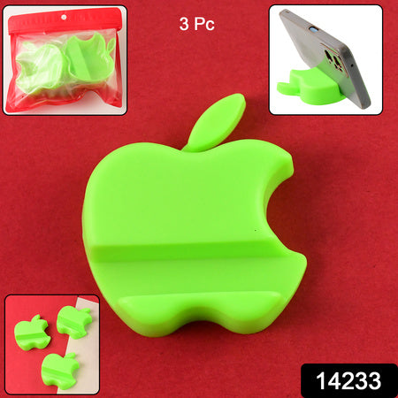 Apple-shaped Plastic Mobile Phone Holder (3 Pc  Mix Color) Wukusy