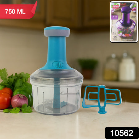 Supermom Premium Manual Push Chopper And Vegetable Cutter (750ml  1 Pc) Wukusy