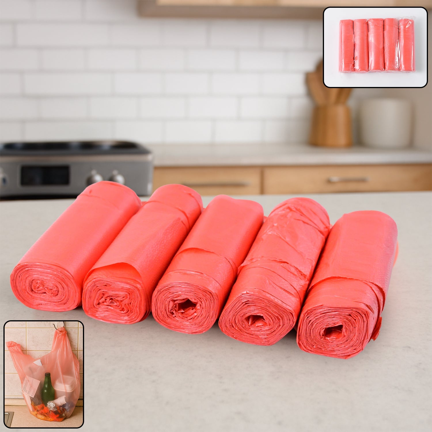 Heavy Duty Garbage Bags 45 X 40 Cm - (5 Pc) Wukusy