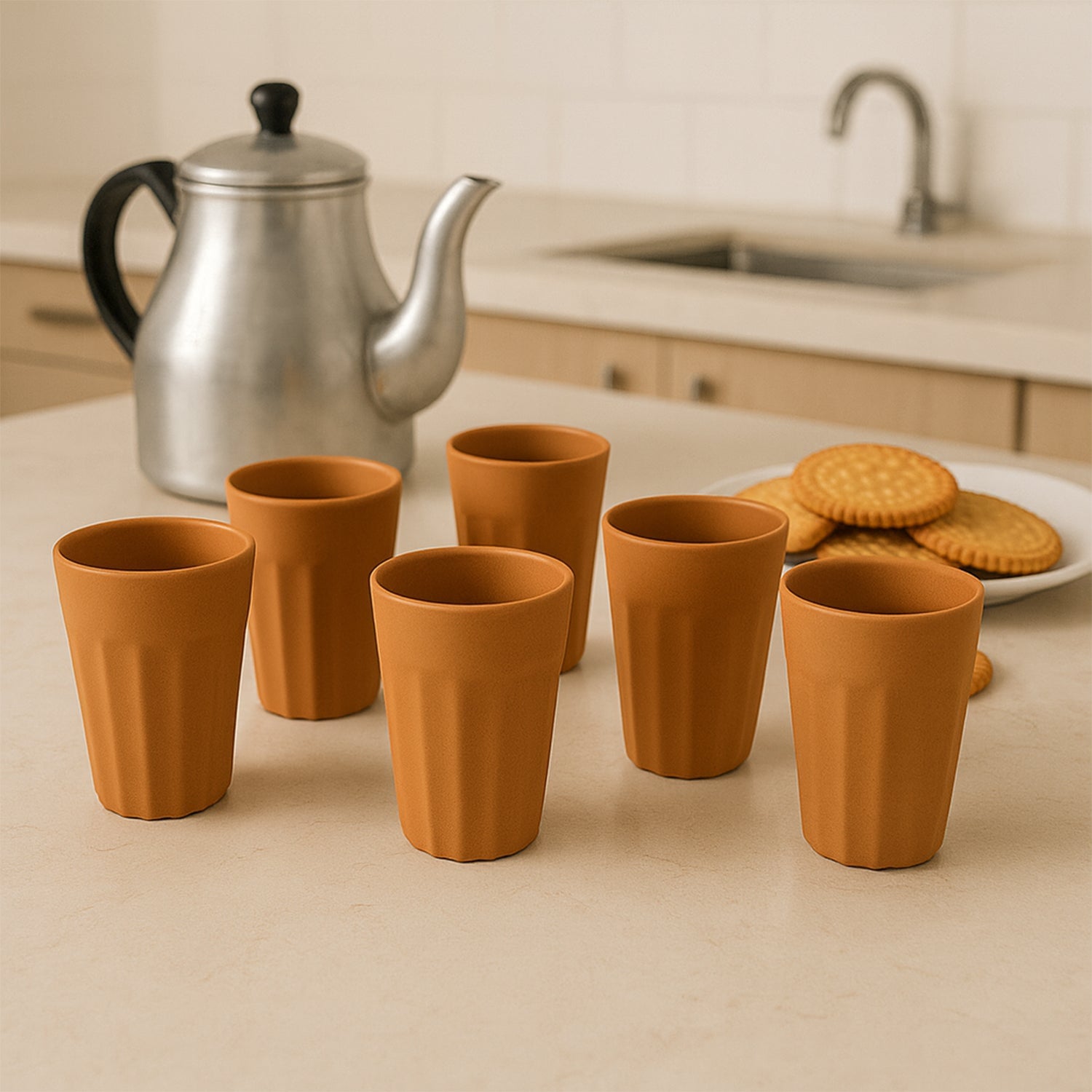 Konvex Traditional Chai Cups (125 Ml  6 Pc) Wukusy