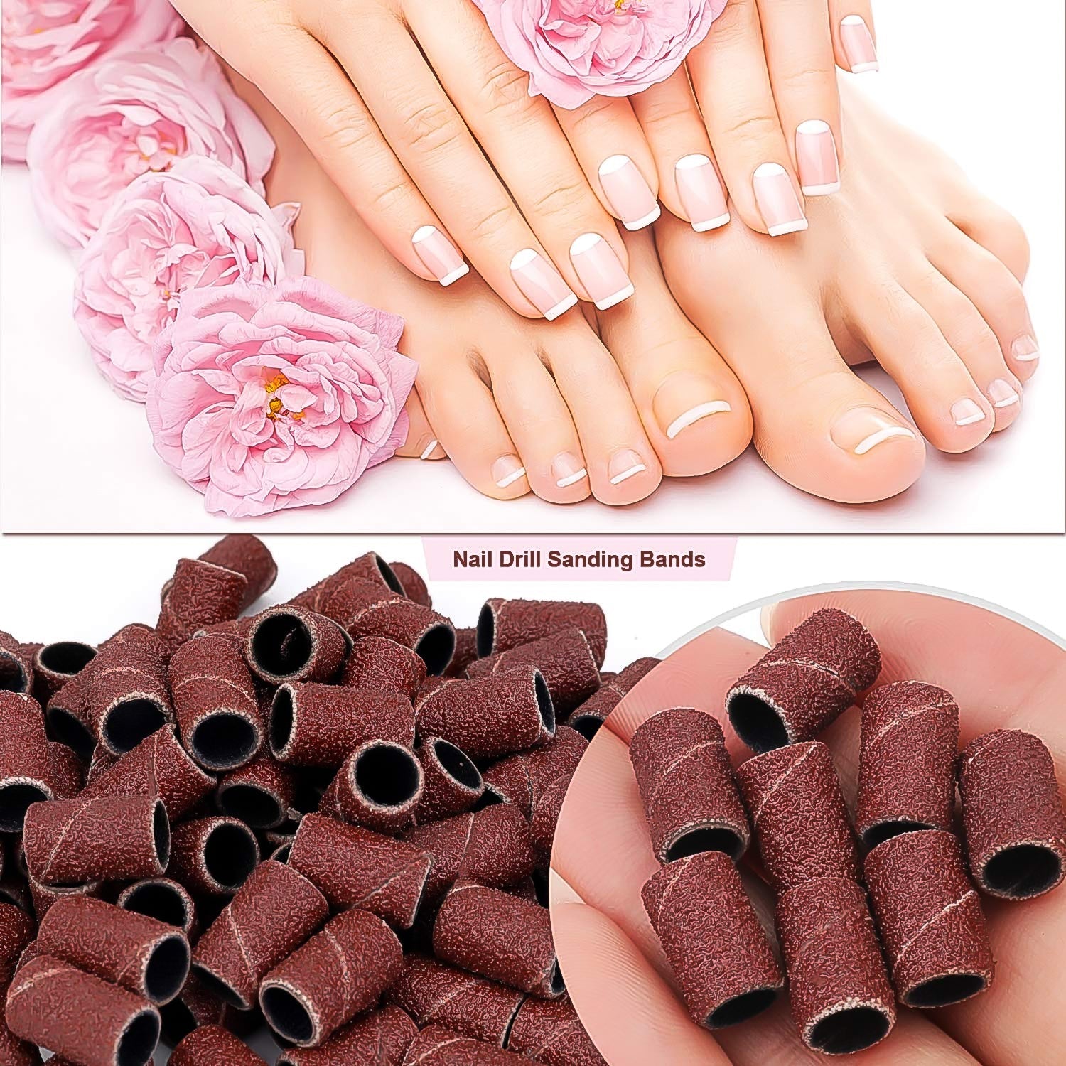 Nail Drill Sanding Band Machine Replacement Bits Pedicure Tool (10 Pcs Set) Wukusy