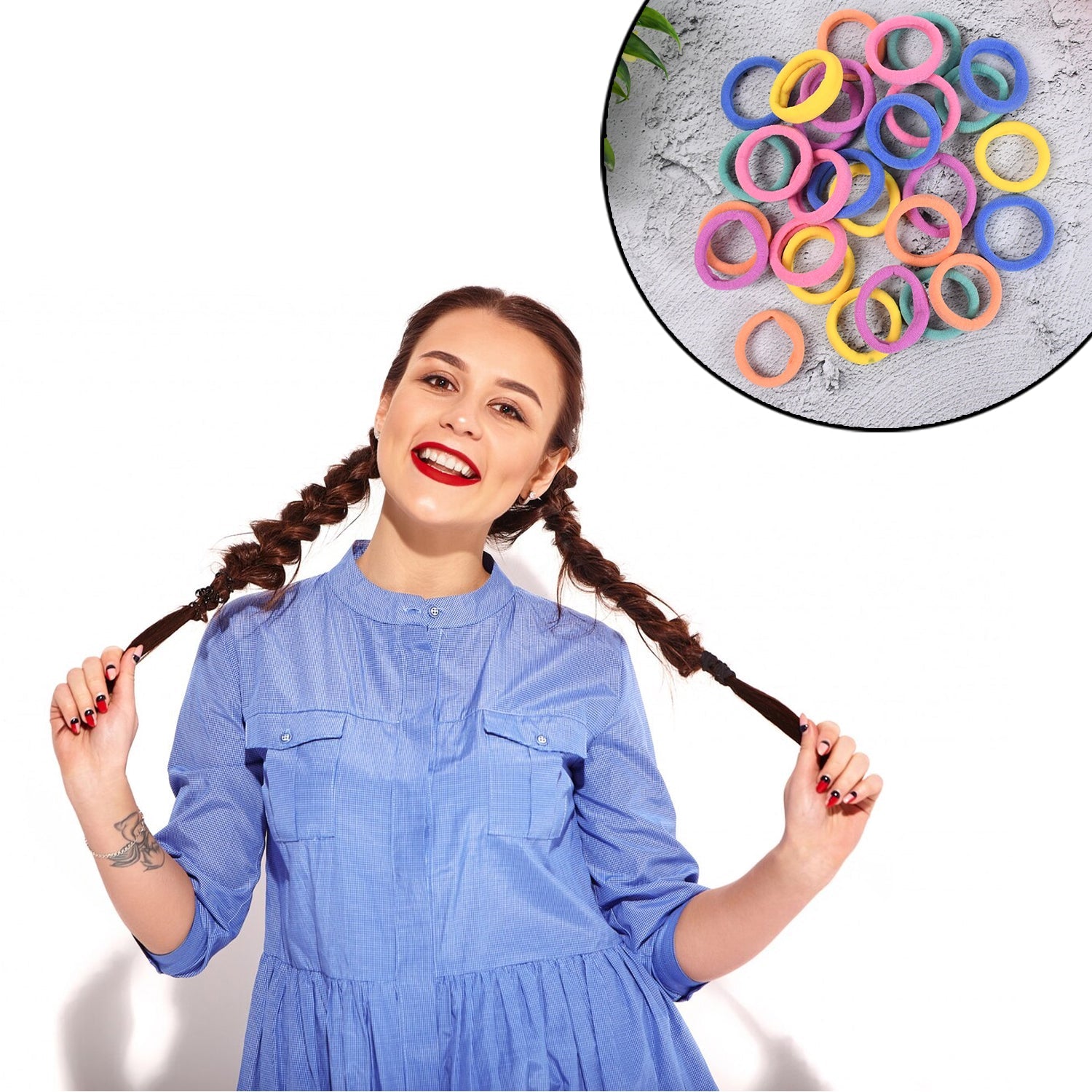 Mini Hair Ties Mini Hairlines Mini Hairbands (30 Pcs Set) Wukusy