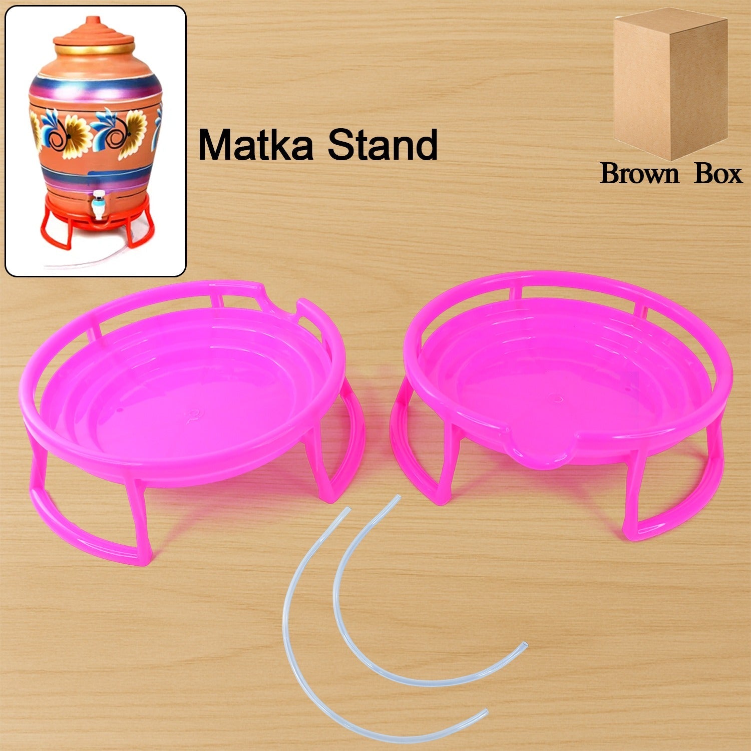 Plastic Water Pot Stand Set (2 Pc) Wukusy