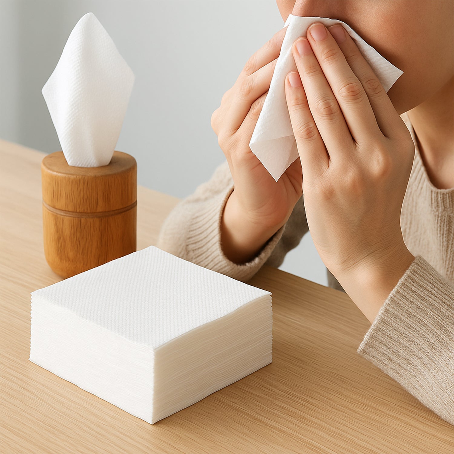 Soft Facial Tissue Paper Napkins Set (50 Pcs Set) Wukusy