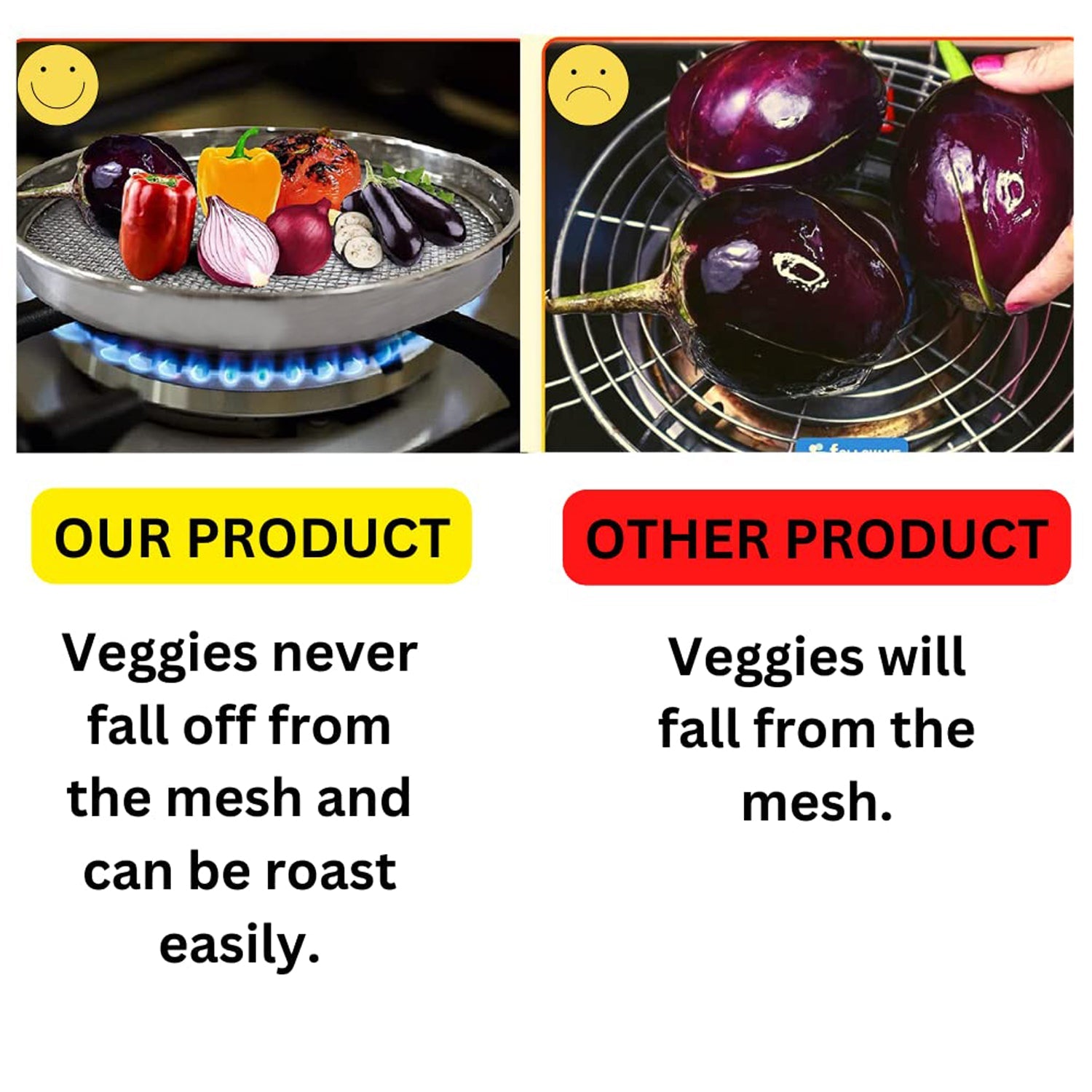 7119 Steel Roaster Grill Jali For Papad Tandoor  Chapati Roast Use ( 1 Pc ) Wukusy