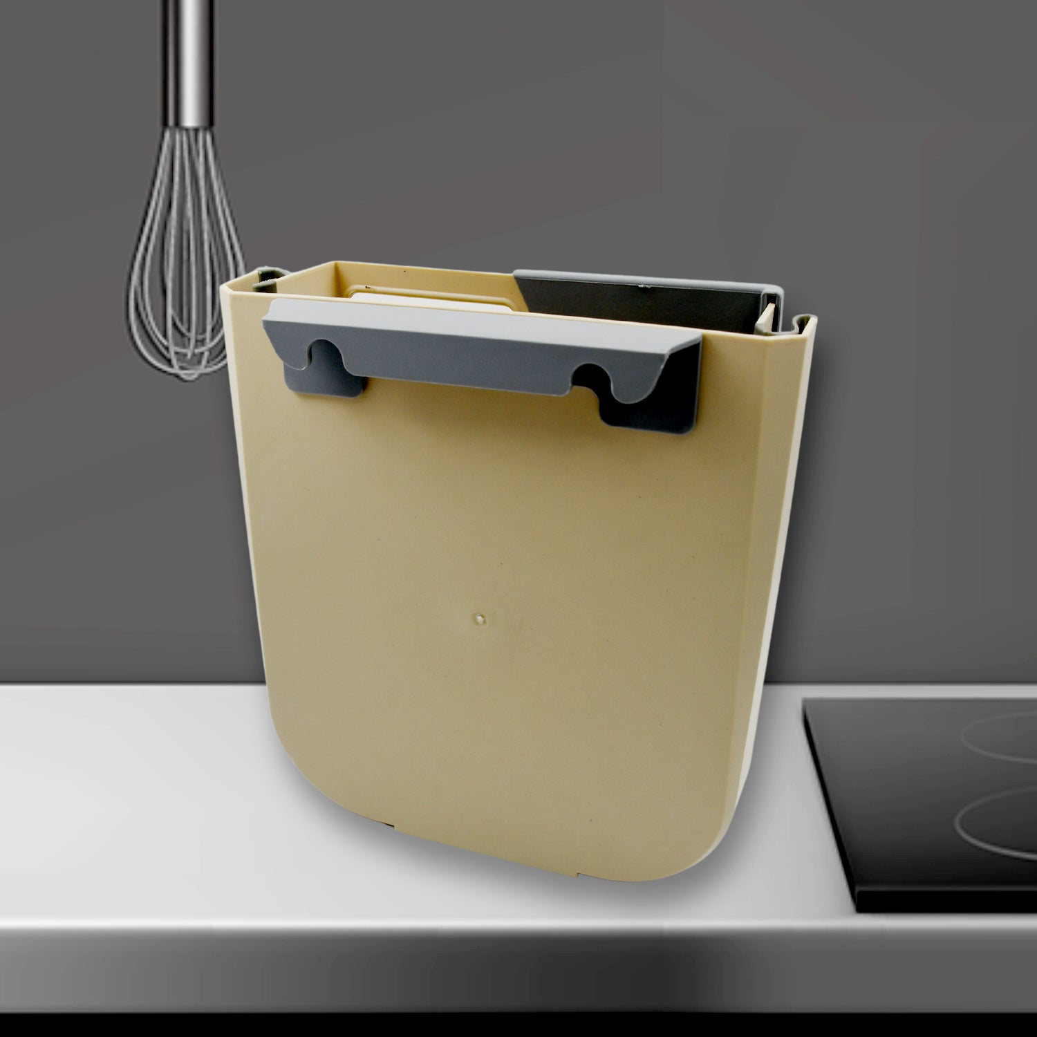 Hanging Trash Can For Kitchen Cabinet Door Small Collapsible Foldable Waste Bins Hanging Trash Holder For Bathroom Bedroom Office Car Portable Wukusy