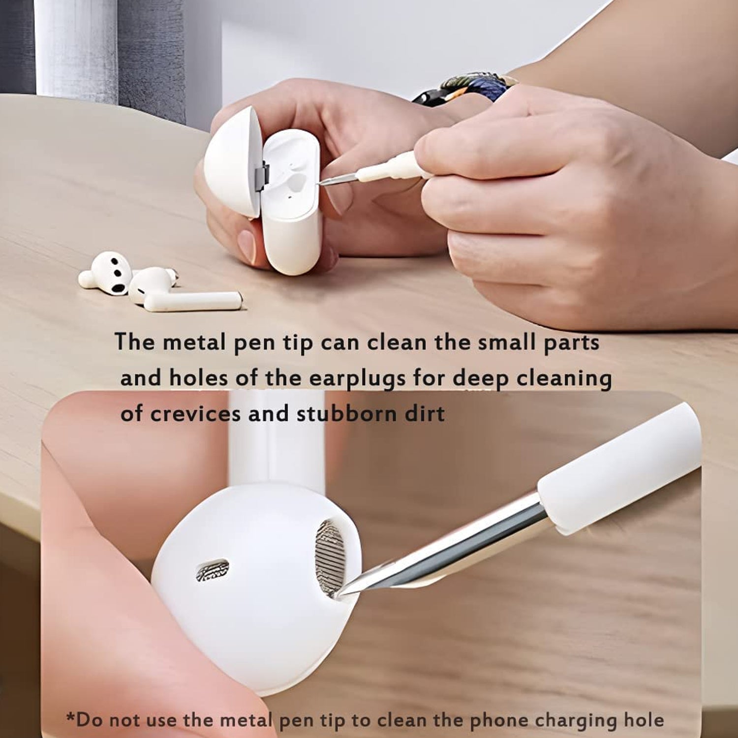 6188 3 In 1 Earbuds Cleaning Pen For Cleaning Of Ear Buds And Ear Phones Easily Without Having Any Damage. Wukusy