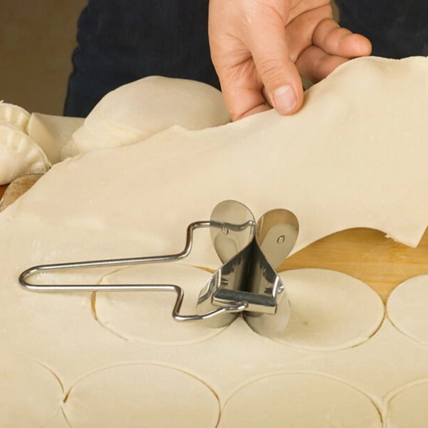 2889 Puri Cutter Stainless Steel Roller Machine For Baking Tools Wukusy