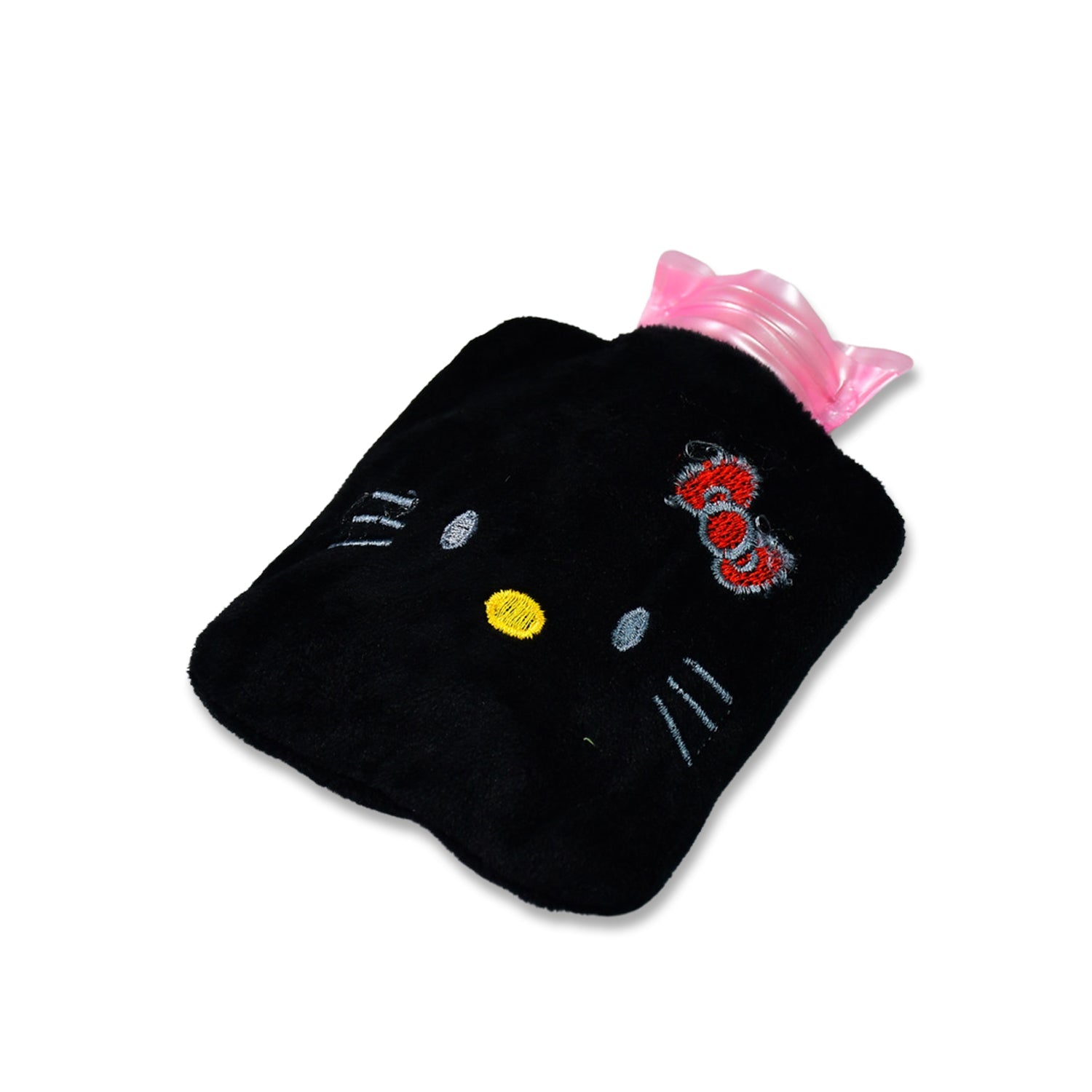6513 Black Hello Kitty Small Hot Water Bag With Cover For Pain Relief Neck Shoulder Pain And Hand Feet Warmer Menstrual Cramps. Wukusy