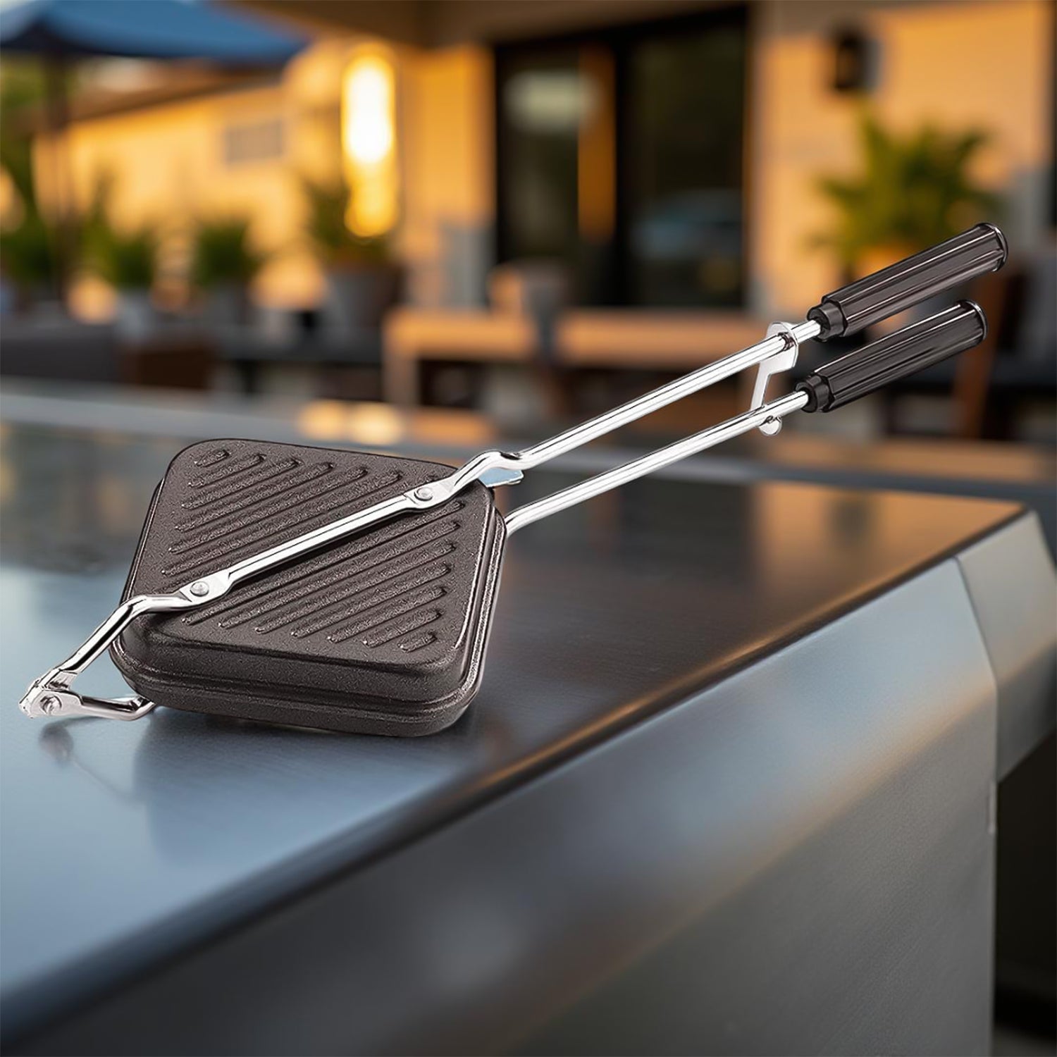 Apex Heavy Gauge Aluminium Grill Sandwich Toaster Wukusy