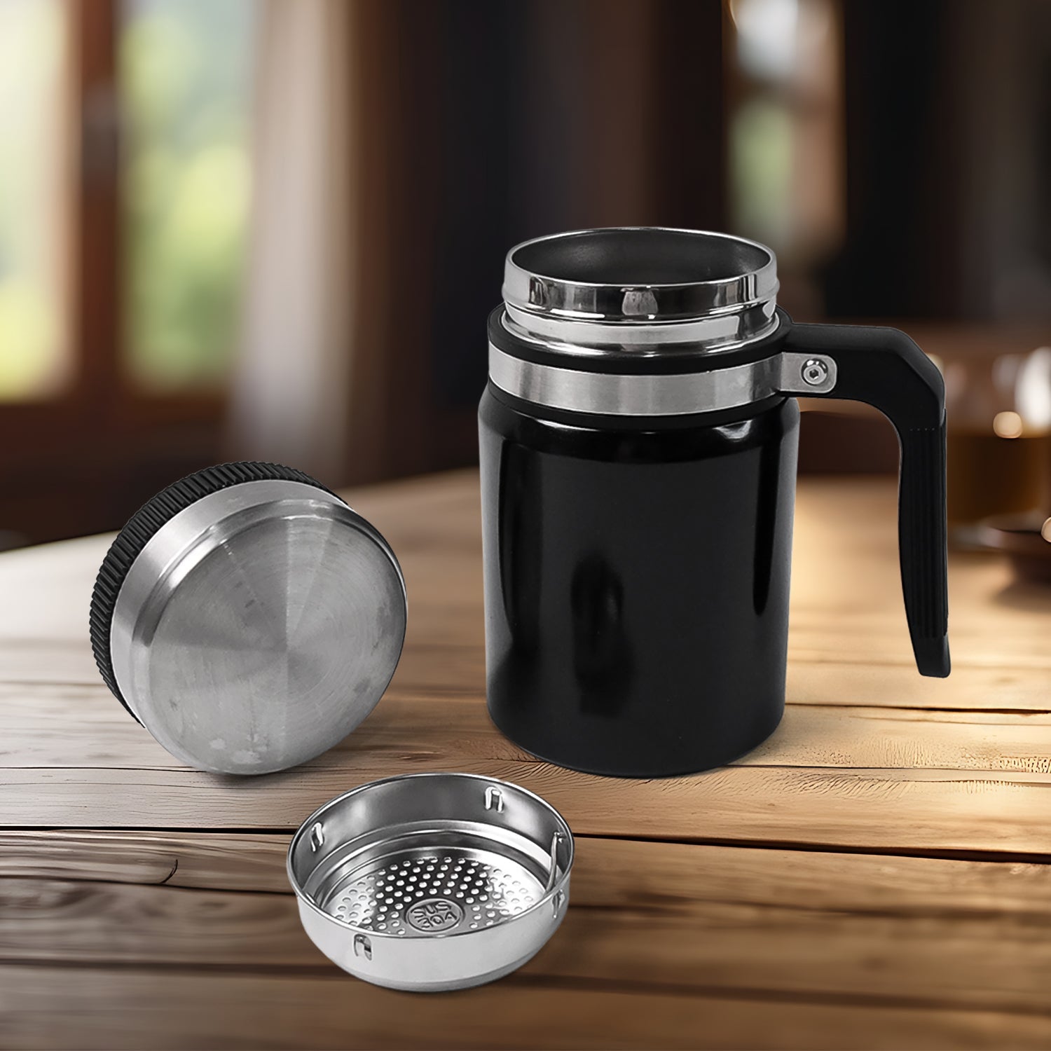 Stainless Steel Vacuum Cofee Cup With Non Slip Scalding (600ml Approx) Wukusy