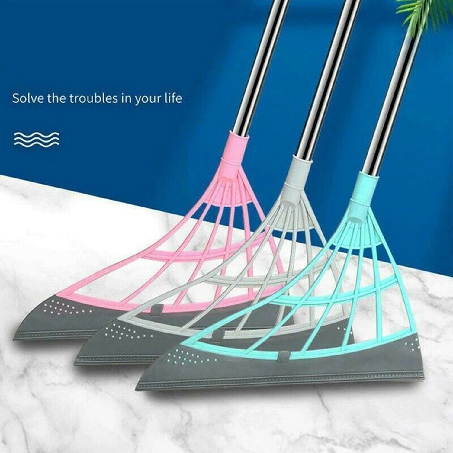 0525 Durable Eco-friendly Broom With Scraper Wukusy