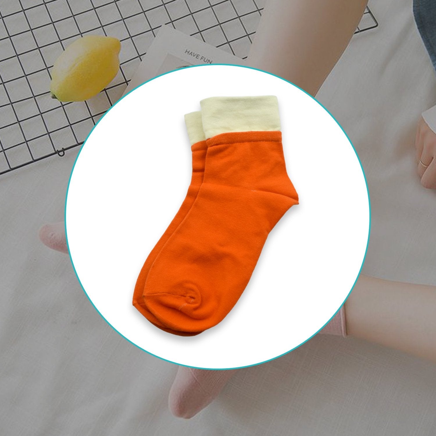 7357 Socks Breathable Thickened Classic Simple Soft Skin Friendly (1pair) Wukusy