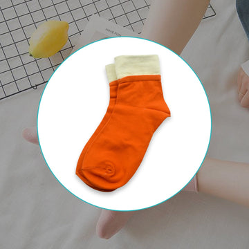 7357 Socks Breathable Thickened Classic Simple Soft Skin Friendly (1pair) Wukusy