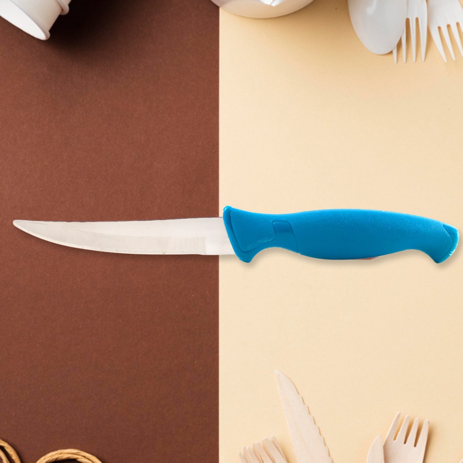 Heavy-duty Stainless Steel Kitchen Knife With Ergonomic Handle (1 Pc) Wukusy