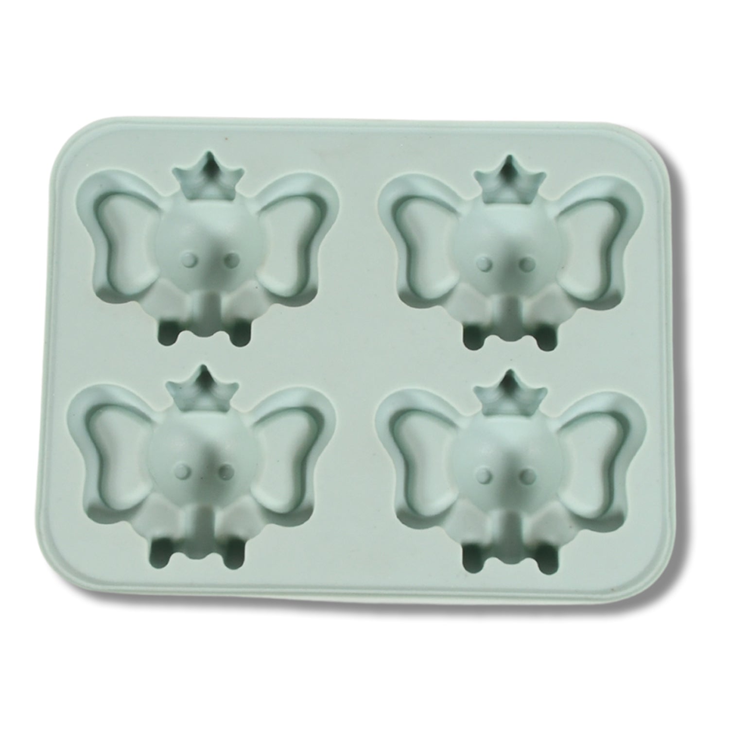 8160 Silicone Cartoon Shape 4 Grid Ice Cube Tray Ice Cube Molds Trays Small Cubes Tray For Fridge Flexible Silicon Ice Tray (1 Pc) Wukusy