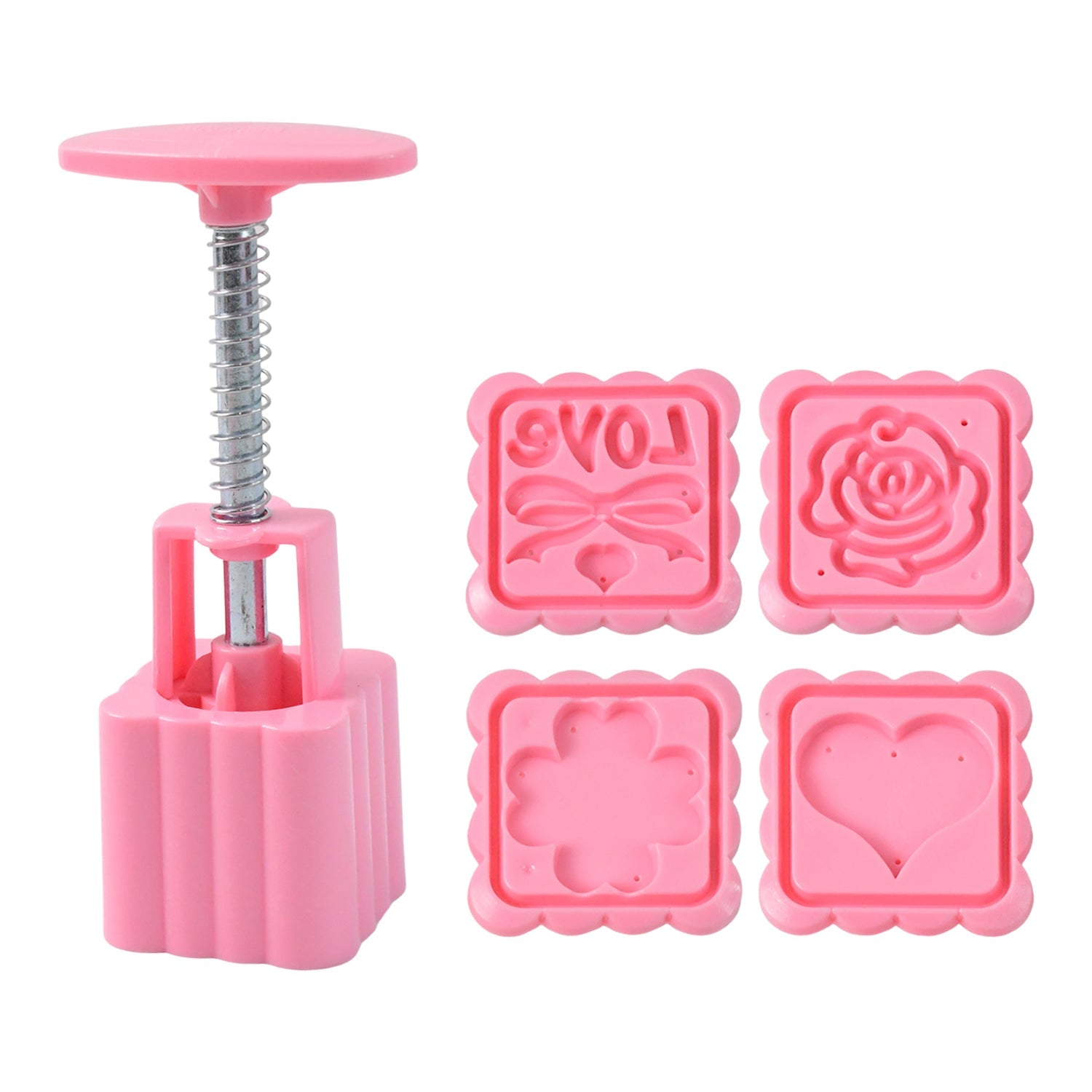 Multipurpose Cookie Biscuit Stamp Mold Set With Press Handle Wukusy