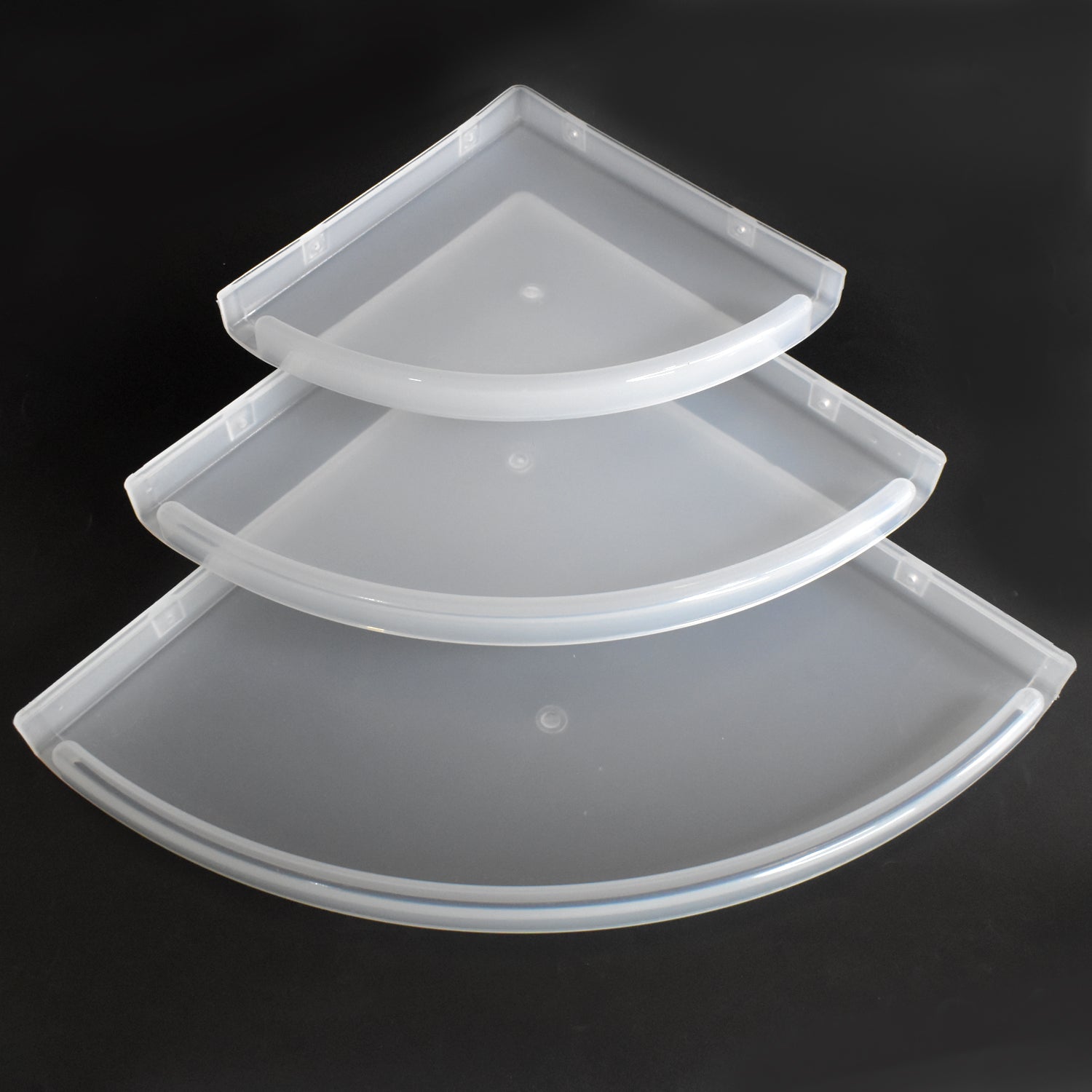 Bathroom Plastic Corner Shelf Rack Set For Wall Number Of Shelves (3 Pcs Set) Wukusy