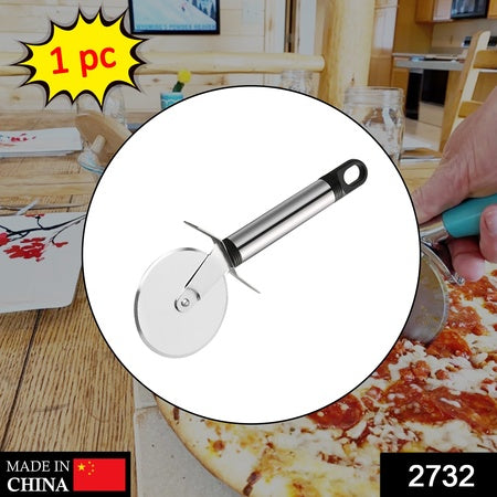 2732 Stainless Steel Pizza Cutter Pastry Cake Slicer Sharp Wheel Type Wukusy