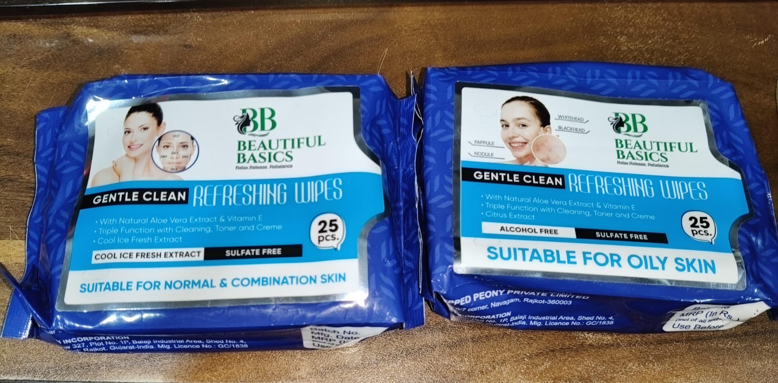 Beautiful Basics Normal  Oily Skin Face Wipes (2 Pkts X 50 Pcs Wipes) Wukusy